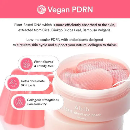 Abib PDRN Retinal Eye Patch Glow Jelly 60 Pads